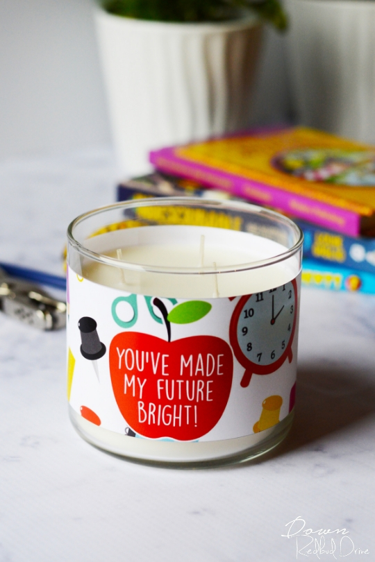 teacher candle gift