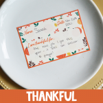 Thanksgiving Thankful Place Cards