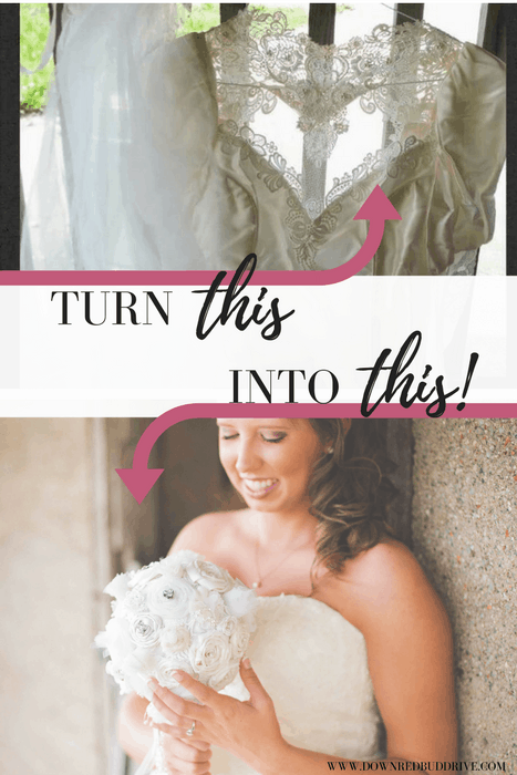 Wedding Dress Into A Bridal Bouquet