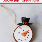 wood slice snowman ornament pinterest